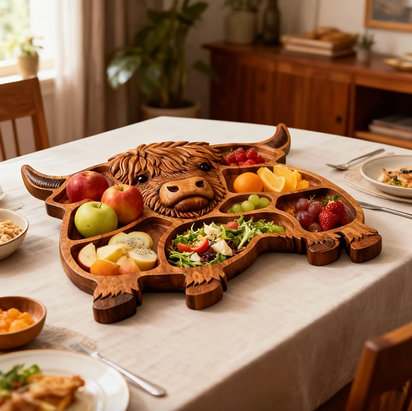 Wooden Charcuterie Board Handcrafted Rustic Design